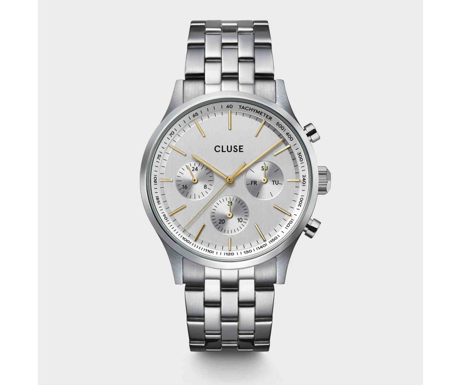 Cluse  Homme Anthéor  Multifonction – Acier Argenté et Cadran Argenté