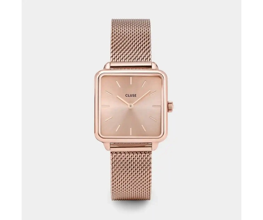 Cluse La Tétragone – Élégance en Maille Milanaise Full Rose Gold Cluse La Tétragone – Élégance en Maille Milanaise Full Rose Gold