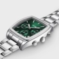 Cluse Quartaut Chronographe – Acier Argenté et Cadran Vert