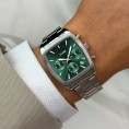 Cluse Quartaut Chronographe – Acier Argenté et Cadran Vert