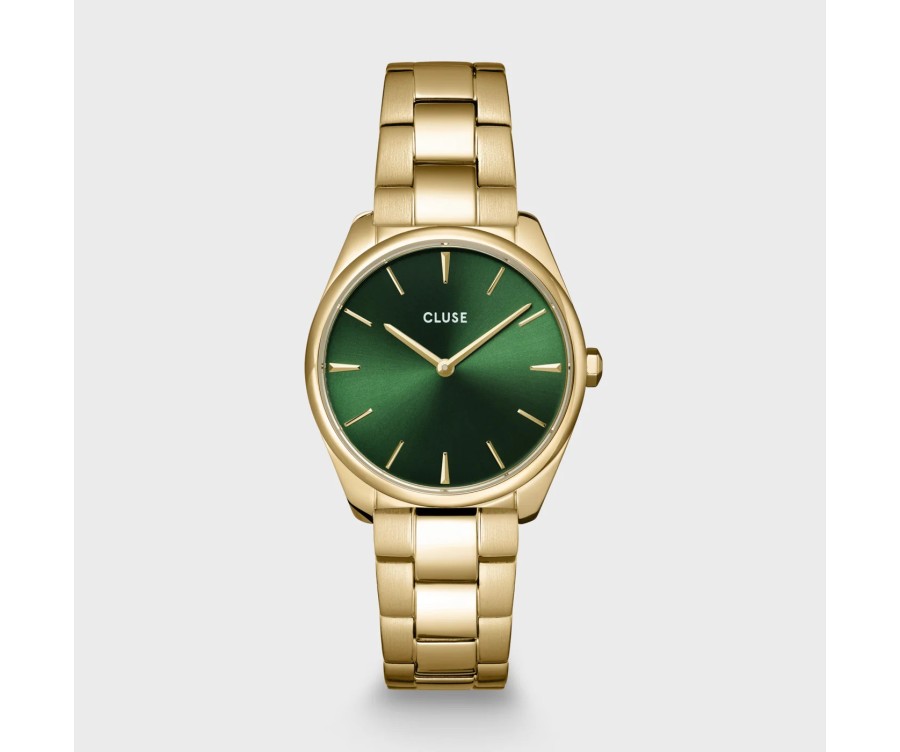 Cluse Féroce Petite – Acier Doré et Cadran Vert Cluse Féroce Petite – Acier Doré et Cadran Vert