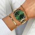 Cluse Féroce Petite – Acier Doré et Cadran Vert