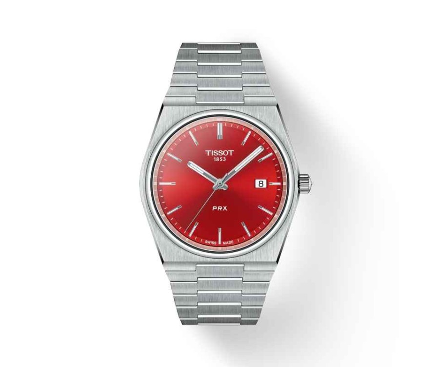 🔥 Tissot PRX 40 mm – Rouge Sunburst et Style Rétro Moderne 🔥 Tissot PRX 40 mm – Rouge Sunburst et Style Rétro Moderne