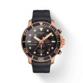 🌟 Tissot Seastar – Chronographe Prestige Noir et Or 🌟 Tissot Seastar – Chronographe Prestige Noir et Or