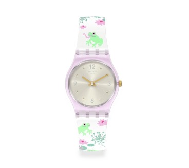 🌸 Swatch Enchanted Pond – Magie Pastel & Paillettes Dorées