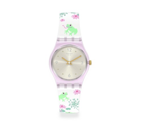 🌸 Swatch Enchanted Pond – Magie Pastel & Paillettes Dorées