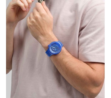 Swatch Navy Joy 💙 Éco‑style Oversize en Bioplastique