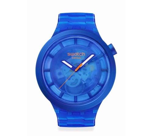 Swatch Navy Joy 💙 Éco‑style Oversize en Bioplastique