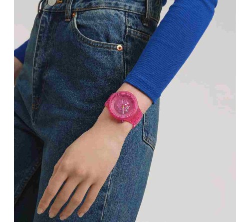 Swatch Pink Joy 🌸 Oversize transparent & bio-plastique